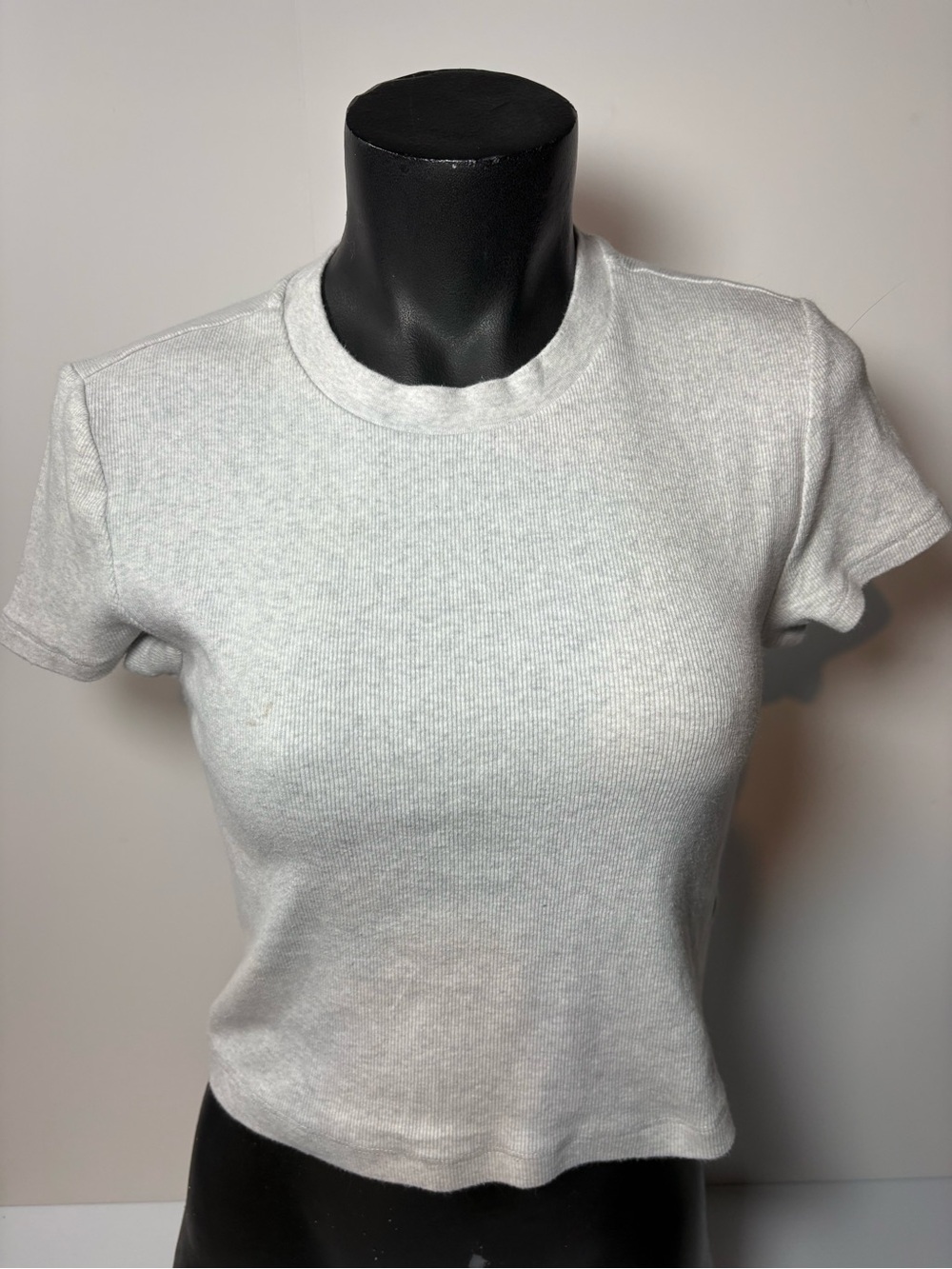 TNA White Short Sleeve Ribbed Crew Tee